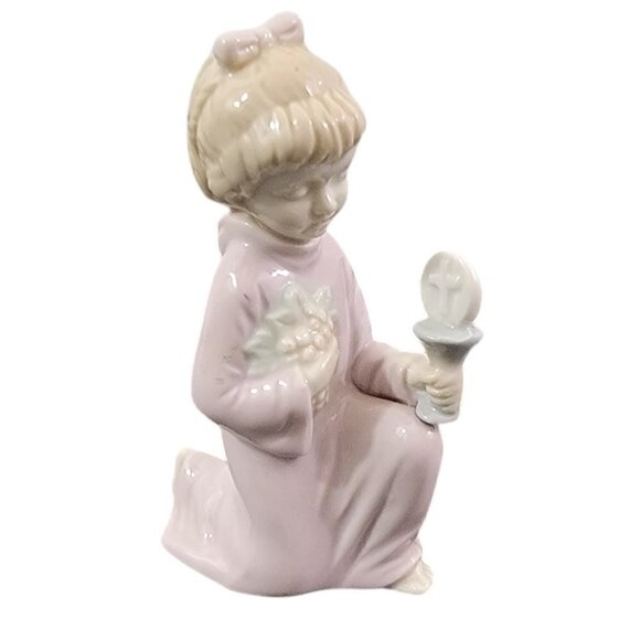 Vintage Roman Holy Communion Porcelain 4" Girl Figurine Religious Collectible - Picture 2 of 16